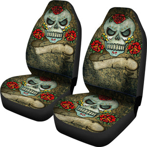 Skull Car Seat Covers - Calevera