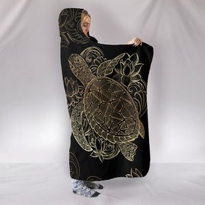 Golden Sea Turtle Hooded Blanket - Freedom Look