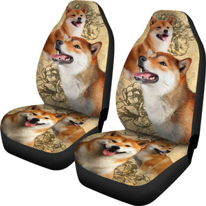 Shiba Inu Dog Car Seat Covers (Set of 2)