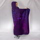 Purple Dragonfly Fractal Hooded Blanket