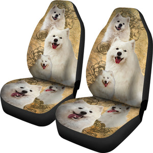 Samoyed Dog Car Seat Covers (Set of 2)