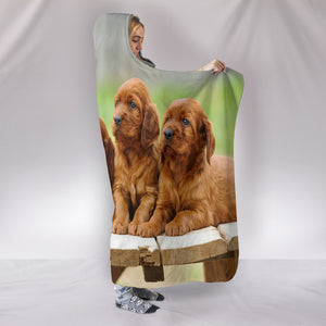 Hooded Wrap Around Pup Blanket