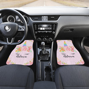 Personalized Front And Back Unicorn Car Mats (Set Of 4) - Adawn