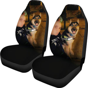 Custom Car Seat Cover - Police K9