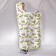 Multiple Lotus Dragonfly White Hooded Blanket