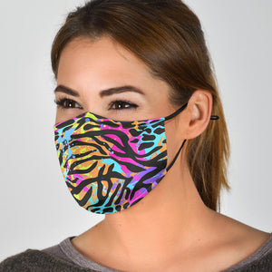 Painted Zebra Face Mask