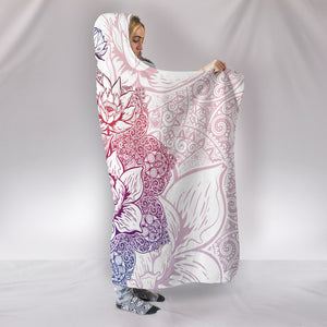 Mandala Paisley Lotus Flower Hooded Blanket