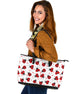 Ladybug Large Leather Tote for Shopping, Beach and other things