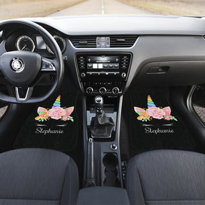 Stephanie - Personalized Unicorn Car Mats (Set Of 4)