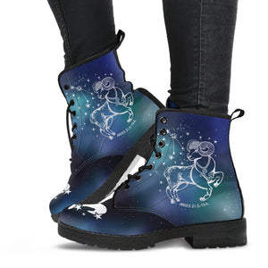 Aries Horoscope Zodiac Star Sign Leather Boots Christmas Birthday Gift