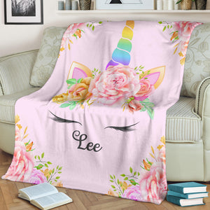 Lee - Personalized Unicorn Blanket