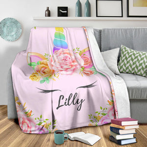 Lilly - Personalized Unicorn Blanket