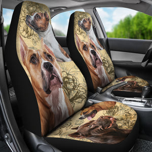 Staffordshire Bull Terrier Dog Car Seat Covers (Set of 2)