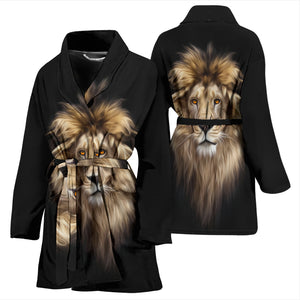 Lion Head Women's Bath Robe Housecoat Wrapper for Birthday Christmas Gift