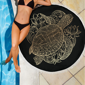 Golden Turtle Beach Blanket - Freedom Look