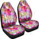 Bright Pink Red Flowers Car Seat Covers