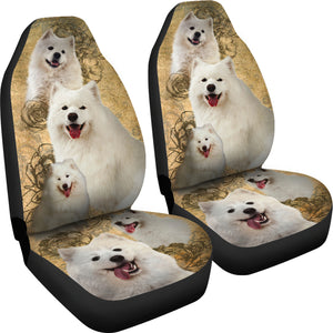 Samoyed Dog Car Seat Covers (Set of 2)