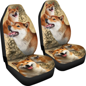 Shiba Inu Dog Car Seat Covers (Set of 2)