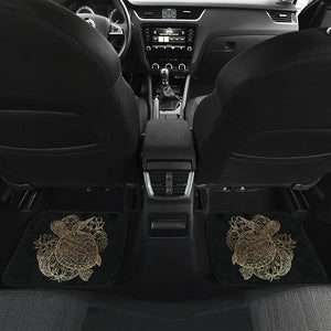 Golden Sea Turtle Front And Back Car Mats (Set Of 4) - Freedom Look