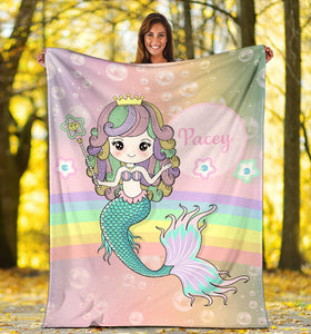 Pacey - Personalized Mermaid Blanket