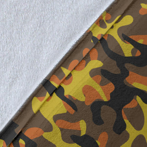 Fall HD Camo Fleece Blanket