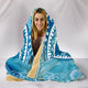 Blue Peace Mandala Hooded Blanket