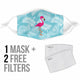 Flamingo Tropical Print Face Mask