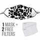 Cow Farm Face Mask with Filters