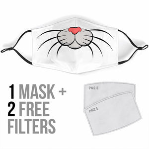 Cartoon Cat Face Mask with Filters