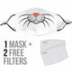 Cartoon Cat Face Mask with Filters