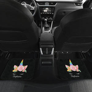 Stephanie - Personalized Unicorn Car Mats (Set Of 4)