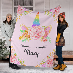 Macy - Personalized Unicorn Blanket