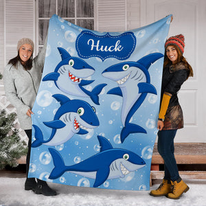 Huck - Personalized Shark Blanket