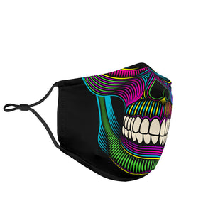 Neon Sugar Skull Face Mask with Filters