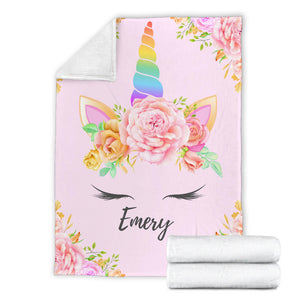 Emery - Personalized Unicorn Blanket