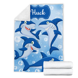 Huck - Personalized Shark Blanket