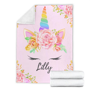 Lilly - Personalized Unicorn Blanket