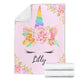 Lilly - Personalized Unicorn Blanket