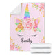 Emily - Personalized Unicorn Blanket