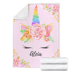 Aleia - Personalized Unicorn Blanket