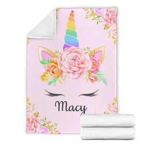 Macy - Personalized Unicorn Blanket