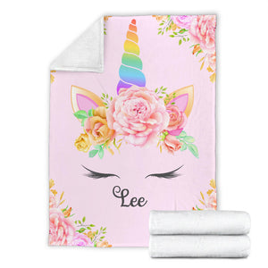 Lee - Personalized Unicorn Blanket