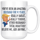 Funny Amazing Husband For 4 Years Coffee Mug, Fourth Anniversary Husband Trump Gifts, 4th Anniversary Mug, Four Years Together With My Hubby