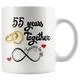 55th Wedding Anniversary Gift For Him And Her, Married For 55 Years, 55th Anniversary Mug For Husband & Wife, 55 Years Together With Her (11 oz )