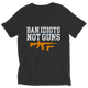 2nd Amendment USA Guns Aromatherapy - Ladies T-Shirt - Ban Idiots Not Guns