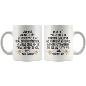 Pat Personalized Beekeeper Coffee Mug (11 oz)