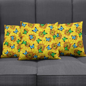 Sunflower Butterfly Pillow Cover