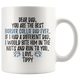 Personalized Border Collie Dog Tippy Dad Coffee Mug (11 oz)