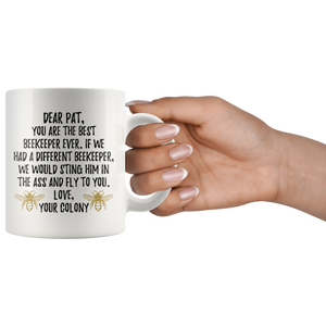 Pat Personalized Beekeeper Coffee Mug (11 oz)