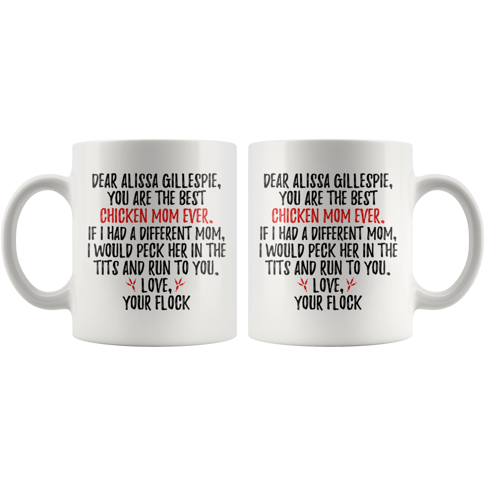 Buy Premium dear Crazy Chicken Mom Personalized Mug, Gift for